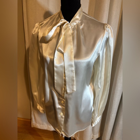 Tops - Chic Satin Bow-Tie Blouse
